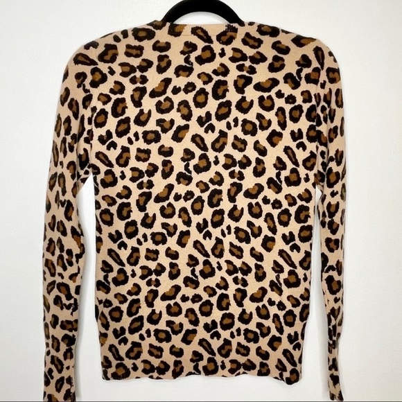 Cynthia Rowley Cashmere Leopard Print Sweater XS - Picture 1 of 6